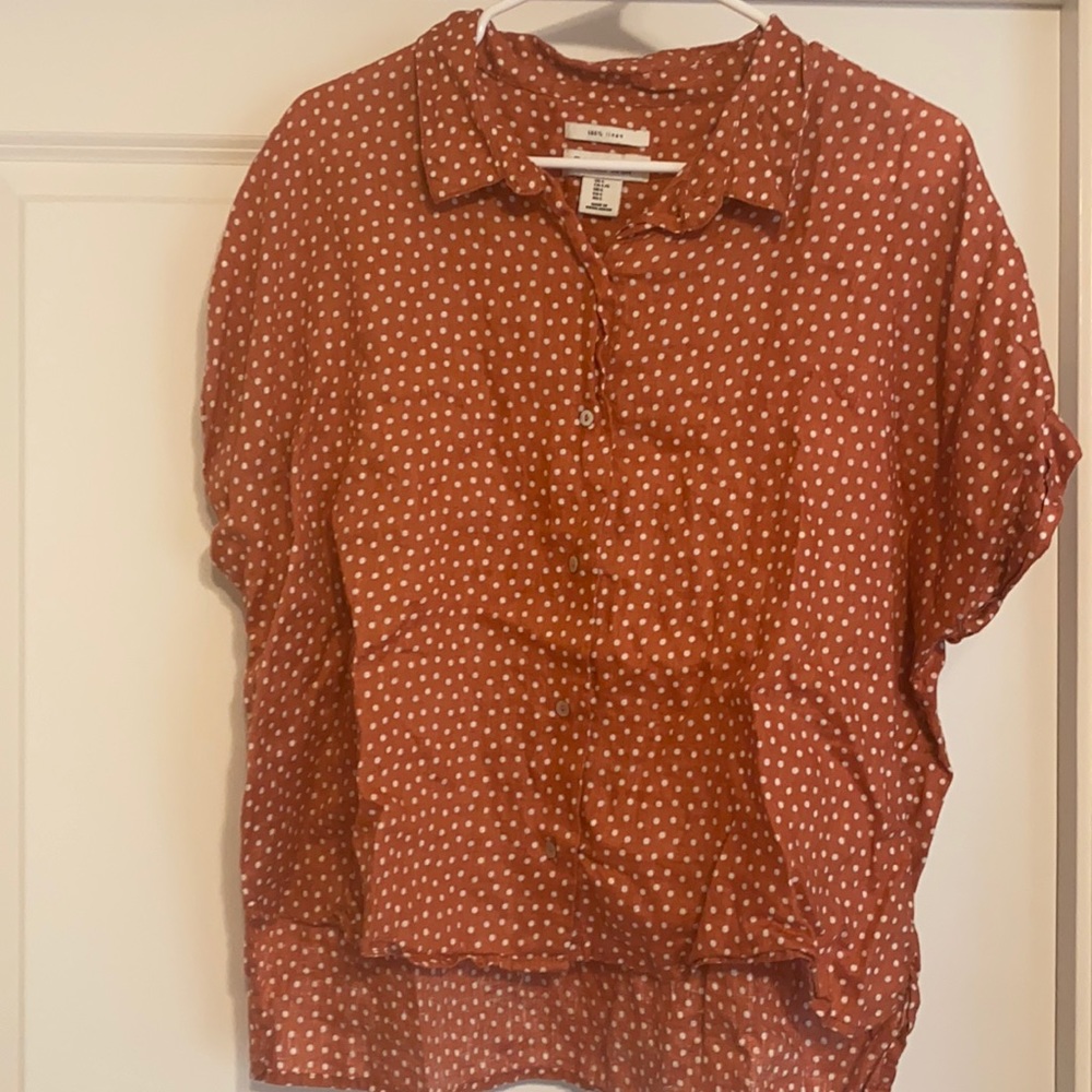 Rachel Zoe 100% linen boxy shirt - Picture 1 of 3